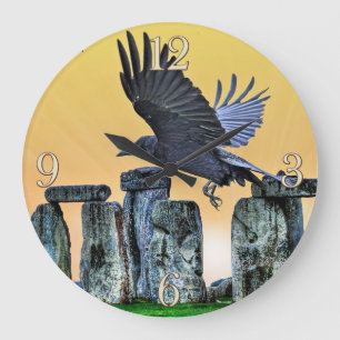 Stonehenge Celtic Standing Stones in Britain Large Clock