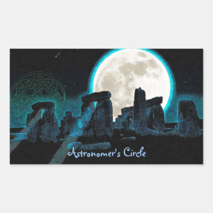 Stonehenge Celtic Standing Stones in Britain Rectangular Sticker