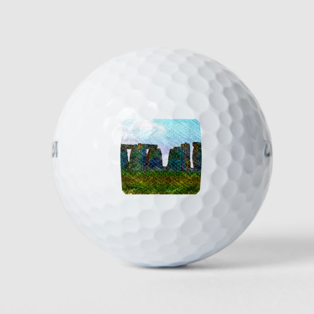 Stonehenge color golf balls (Front)