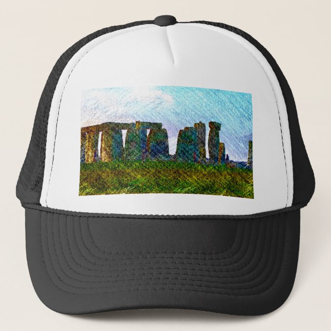 Stonehenge color trucker hat (Front)