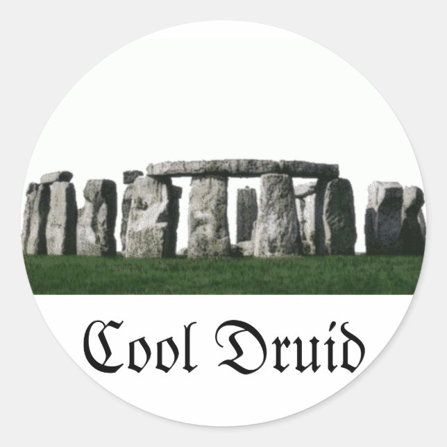 Stonehenge - Cool Druid Classic Round Sticker (Front)