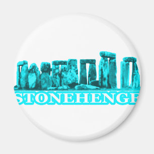 Stonehenge Cyan transp The MUSEUM Zazzle Gifts Magnet
