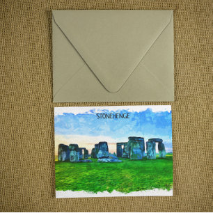 Stonehenge England Painting Postcard