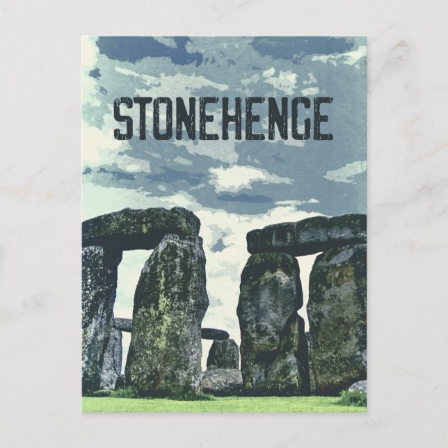 Stonehenge England retro vintage poster Postcard (Front)