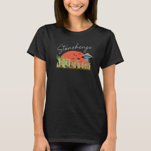 Stonehenge England Souvenir  Alien & Flying Saucer T-Shirt