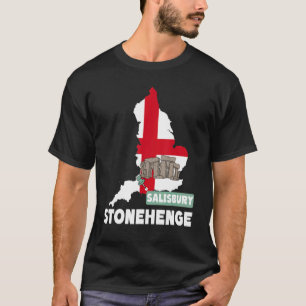 Stonehenge England Souvenir England Map Stoneheng T-Shirt