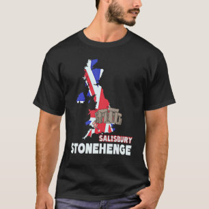 Stonehenge England Souvenir England Map Stoneheng T-Shirt