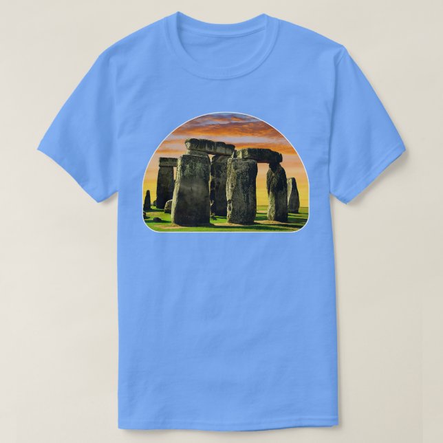 Stonehenge England Souvenir Stonehenge At Night101 T-Shirt (Design Front)