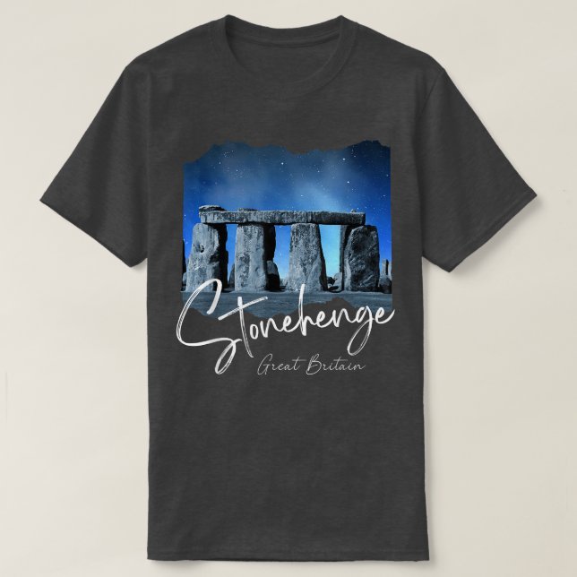 Stonehenge England Souvenir  Stonehenge At Night  T-Shirt (Design Front)