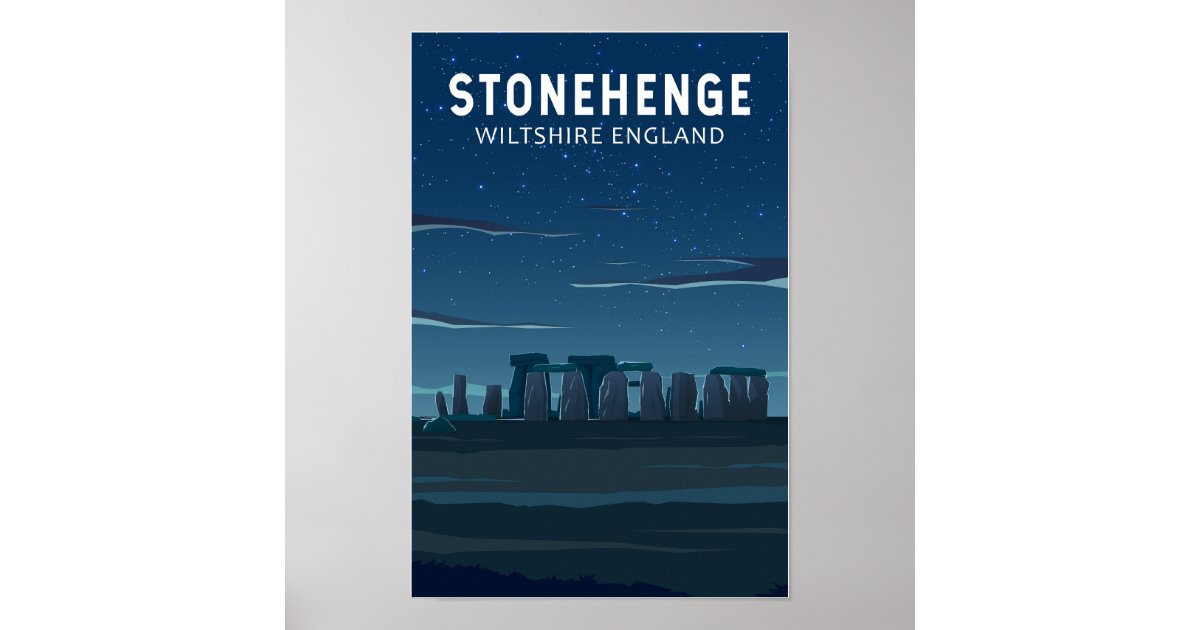 Stonehenge England Travel Vintage Art Poster | Zazzle