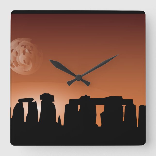 Stonehenge historic site sunset clock (Front)