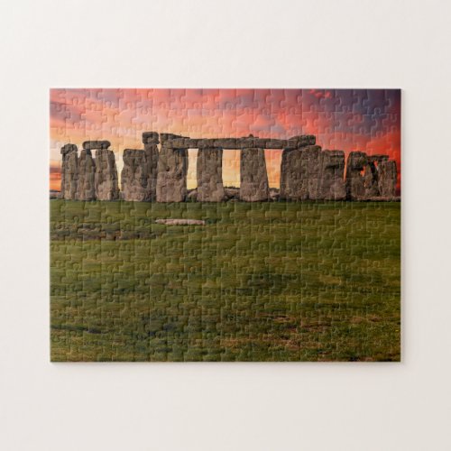 Stonehenge in England During Colorful Sunset Jigsaw Puzzle