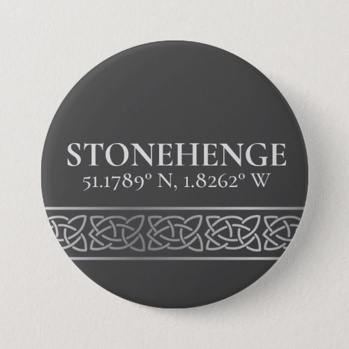Stonehenge Latitude  Longitude Dark   Button