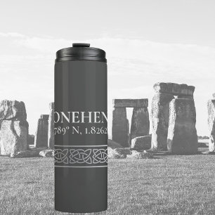 Stonehenge Latitude Longitude Dark Thermal Tumbler