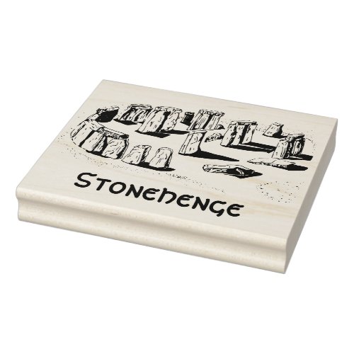 Stonehenge Line Art Drawing Rubber Stamp