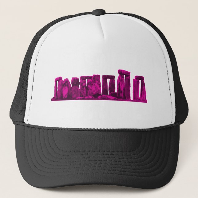 Stonehenge Magenta The MUSEUM Zazzle Gifts Trucker Hat (Front)
