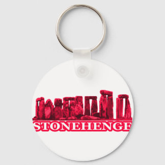 Stonehenge Magenta transp The MUSEUM Zazzle Gifts Keychain