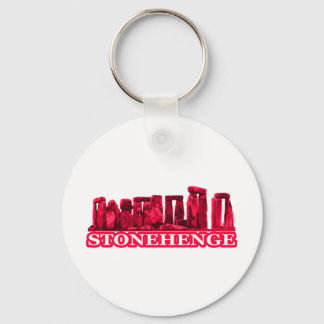 Stonehenge Magenta transp The MUSEUM Zazzle Gifts Keychain