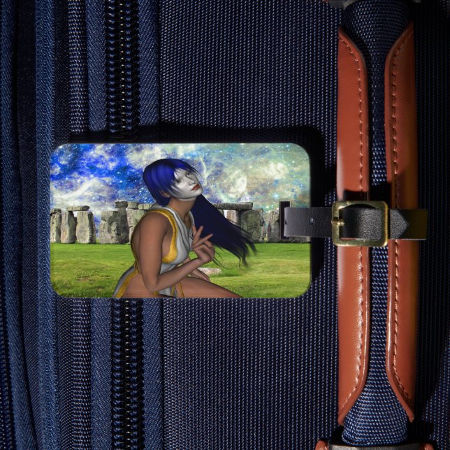 Stonehenge Meditation Luggage Tag (Front Insitu 4)