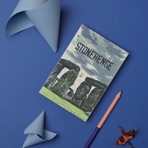 Stonehenge monument England retro vintage travel  Postcard