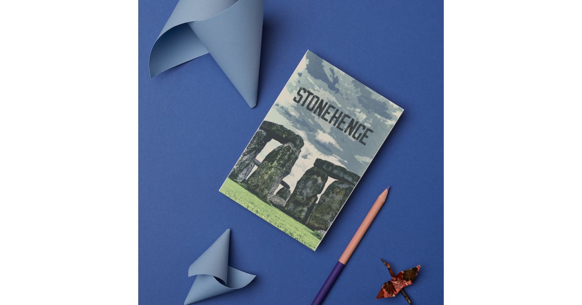 Stonehenge monument England retro vintage travel Postcard | Zazzle