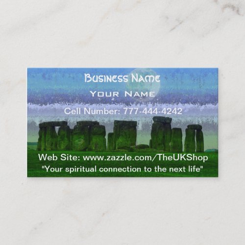 Stonehenge  Moon Ancient Historic Site of Power Business Card