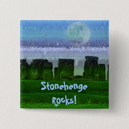 Stonehenge  Moon Ancient Historic Site of Power Pinback Button