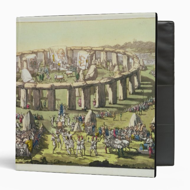 Stonehenge, or a Circular Temple of the Druids, pl 3 Ring Binder (Front/Inside)