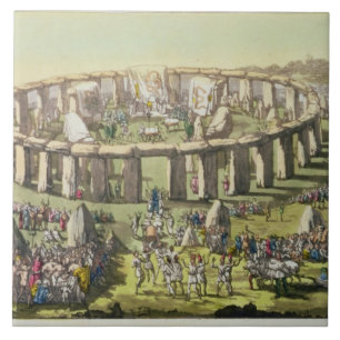 Stonehenge, or a Circular Temple of the Druids, pl Ceramic Tile