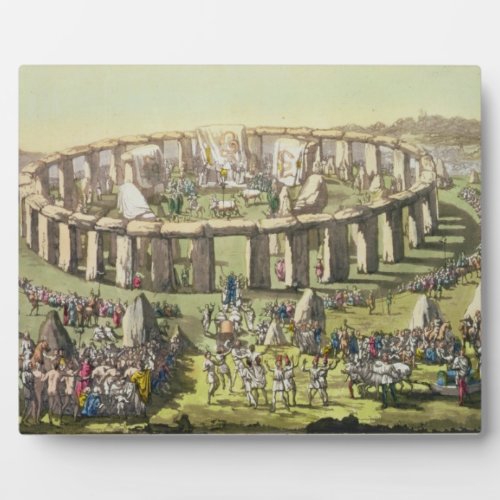 Stonehenge or a Circular Temple of the Druids pl Plaque