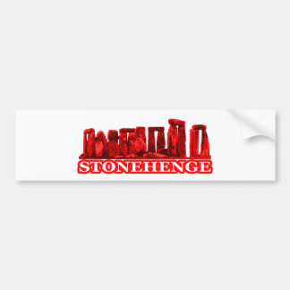 Stonehenge Red transp The MUSEUM Zazzle Gifts Bumper Sticker
