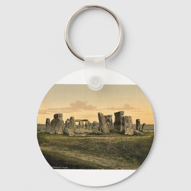 Stonehenge, Salisbury, England rare Photochrom Keychain (Front)