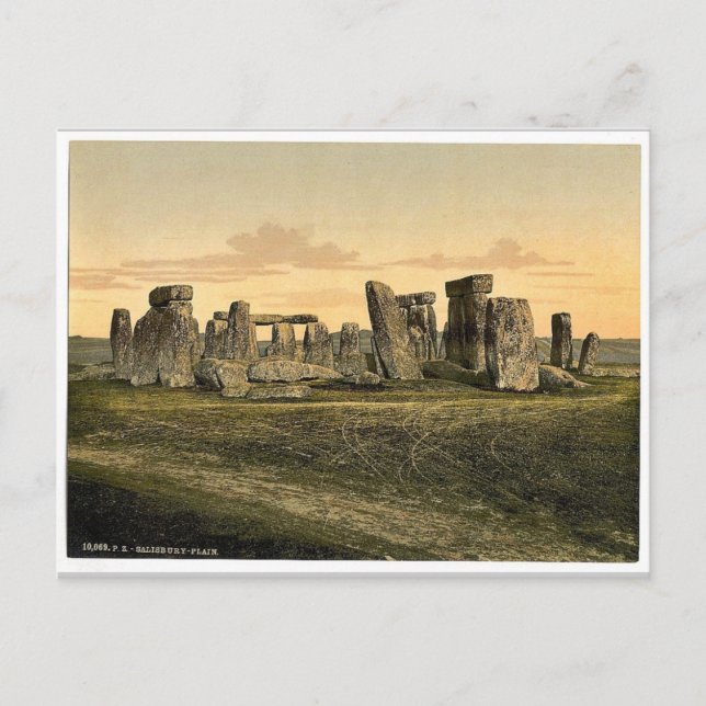 Stonehenge, Salisbury, England rare Photochrom Postcard (Front)