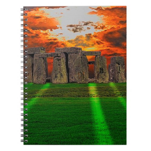 Stonehenge Standing Stones at Sunset Notebook