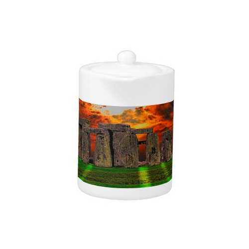 Stonehenge Standing Stones at Sunset Teapot