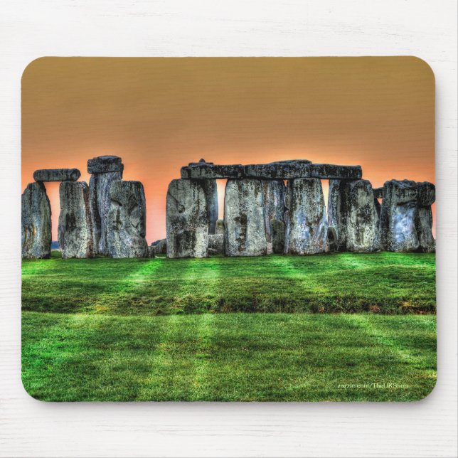Stonehenge Standing Stones near Sunset Mouse Pad (Front)