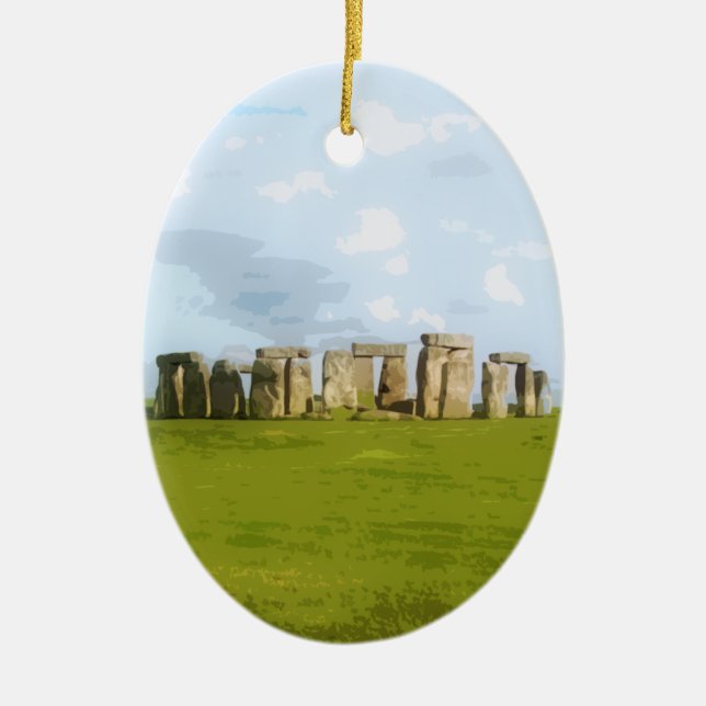 Stonehenge Stone Circle Monument Ceramic Ornament (Front)