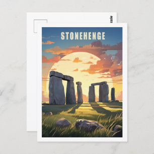 Stonehenge United Kingdom Famous Travel Place Postcard