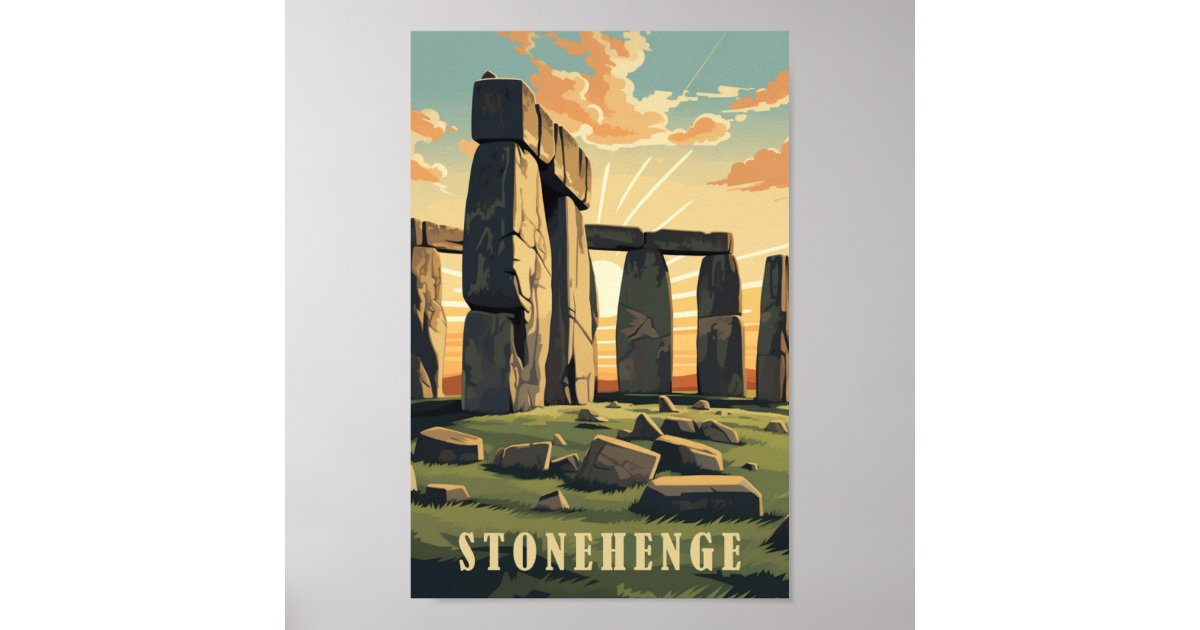 Stonehenge United Kingdom Famous Travel Place Poster | Zazzle