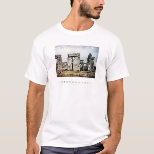 Stonehenge Watercolor Art T_Shirt