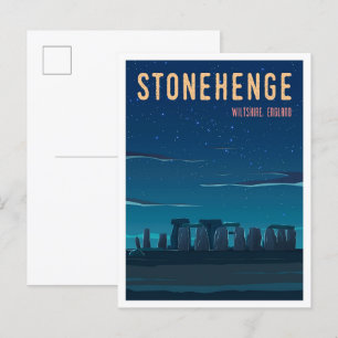 Stonehenge Wiltshire England Vintage Travel Postcard
