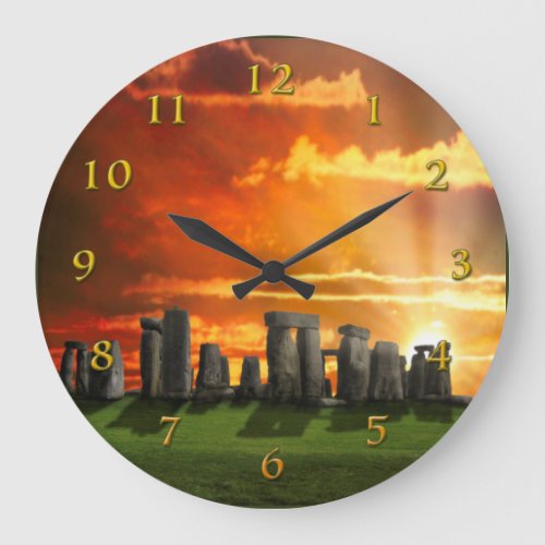 STONEHENGE WINTER SOLSTICE LARGE CLOCK