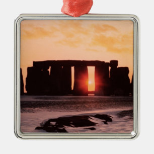 Stonehenge, Winter Solstice Metal Ornament