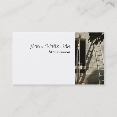 Stonemason building work business card