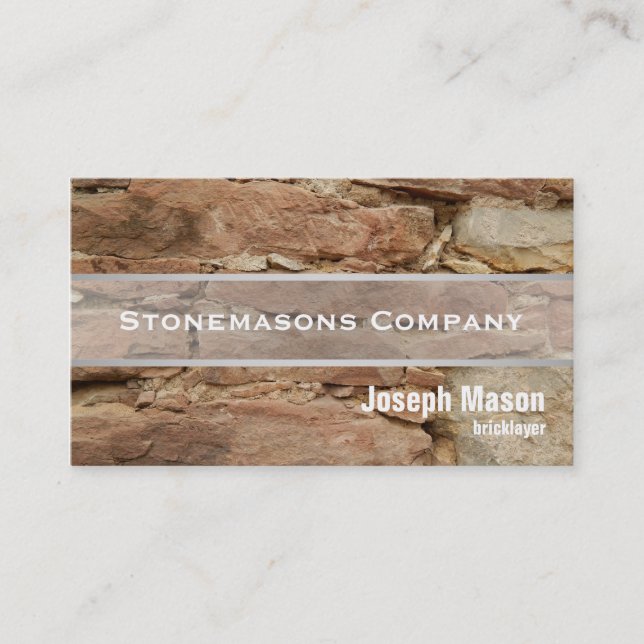 stonemason business card (Front)