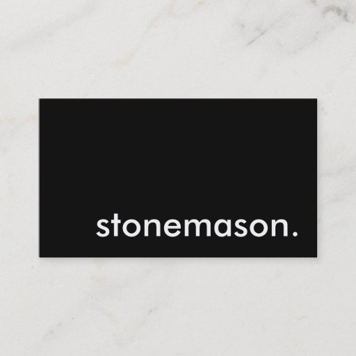 Customizable stonemason. business card
