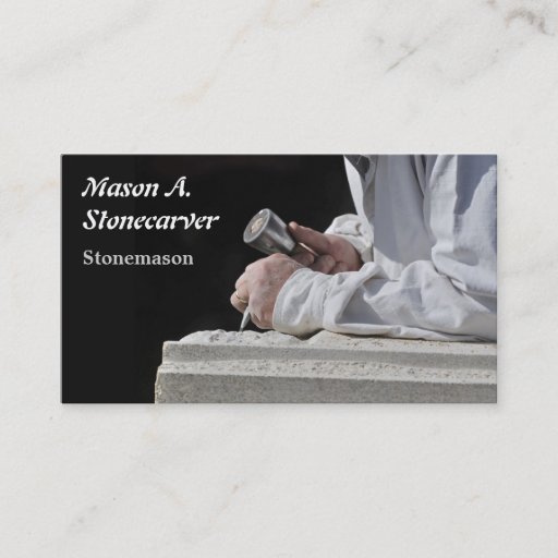 Customizable Stonemason business card