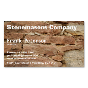 stonemason magnetic business card