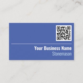 Stonemason Qr Code Business Card by OfficeMeansBusiness at Zazzle