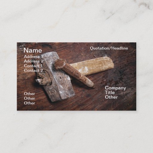 Customizable Stonemason tool business card